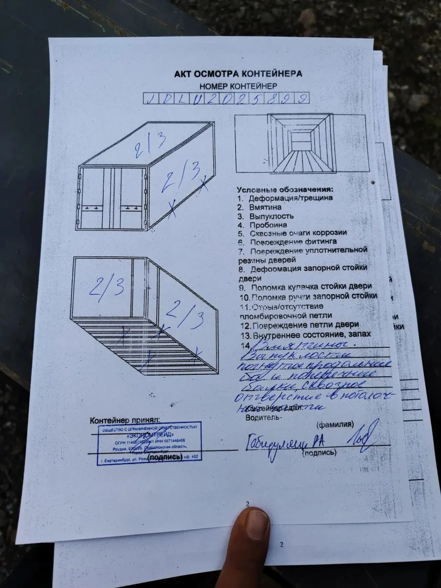 Морской контейнер 20GP (Б/У)