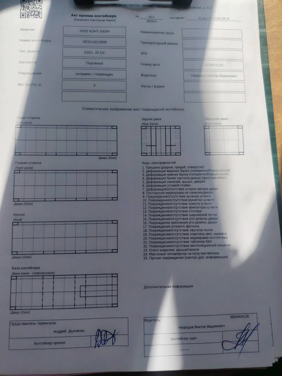 Морской контейнер 20GP (IICL)