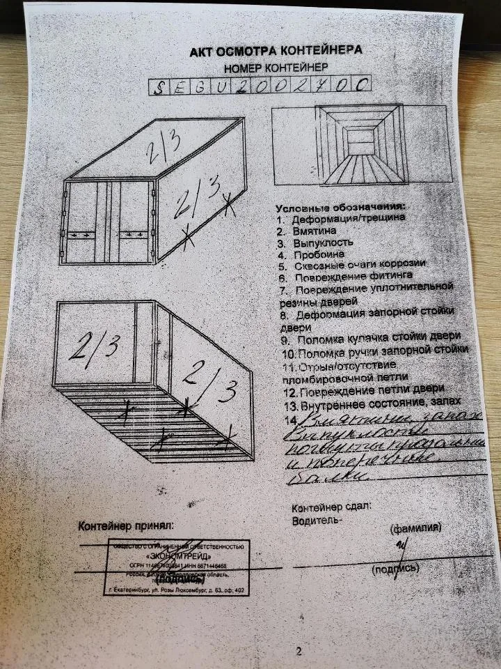 Морской контейнер 20GP (IICL)