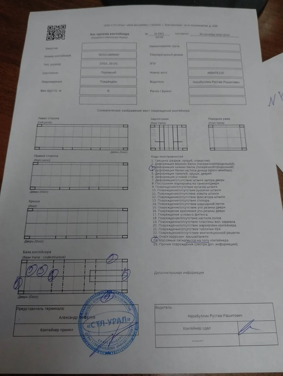 Морской контейнер 20GP (IICL)